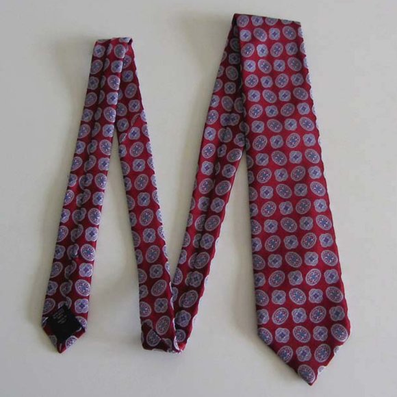 ERMENEGILDO ZEGNA medallion pattern tie 100% silk - Picture 3 of 6